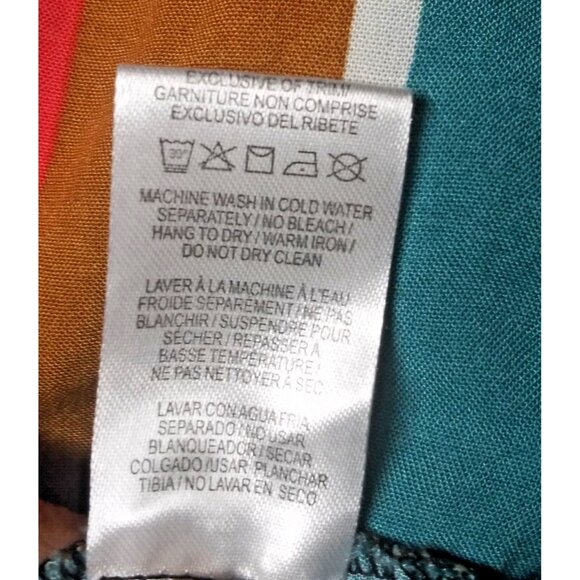 NWOT Wide leg palazzo pants tropea Side flaps Womens XL multicolor stripes Boho - Picture 9 of 9